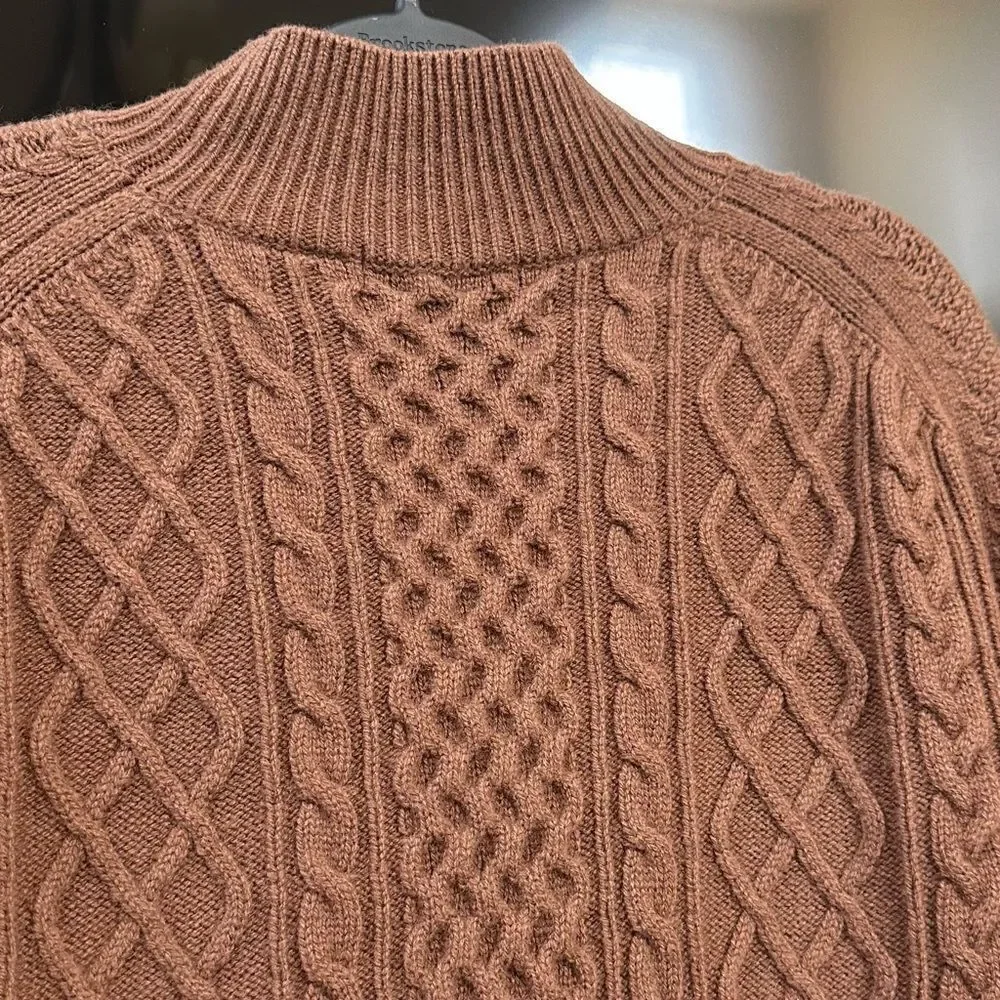 Uniqlo +J Premium Lambswool Cable High Neck Long-Sleeve Sweater